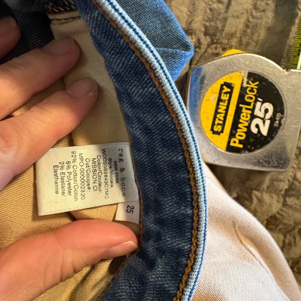 Rag & Bone Mission Skinny Jeans Size 25 Medium Wash Stretch‎ Denim (0394) - Picture 2 of 9